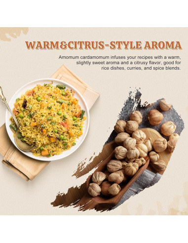 Vainas de Cardamomo Blanco 52USA 113g - Sin OGM, Aromático