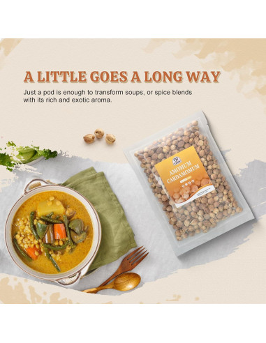 Vainas de Cardamomo Blanco 52USA 113g - Sin OGM, Aromático