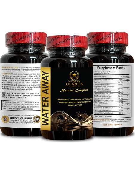 Píldoras de Agua Genérico 85g - Diurético Natural para Retención