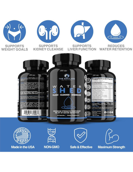 Píldoras Diuréticas Watershed 30 Cápsulas - Alivio Retención Agua