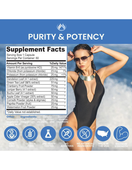 Píldoras Diuréticas Watershed 30 Cápsulas - Alivio Retención Agua