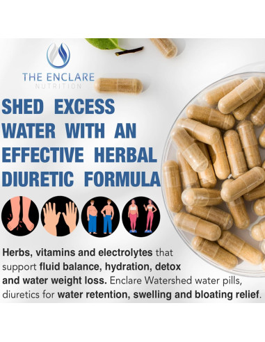 Píldoras Diuréticas Watershed 30 Cápsulas - Alivio Retención Agua