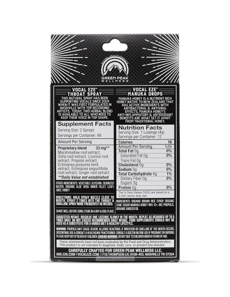 Kit Vocal Eze Voice Saver con Spray Herbal y Caramelos de Miel