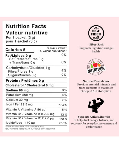 Algas Dulse Orgánicas Aqua Veggies 90g - Superfood Marino