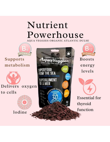Algas Dulse Orgánicas Aqua Veggies 90g - Superfood Marino