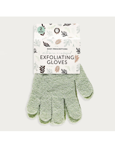 Guantes Exfoliantes Body Prescriptions - Set de 4 Reutilizables