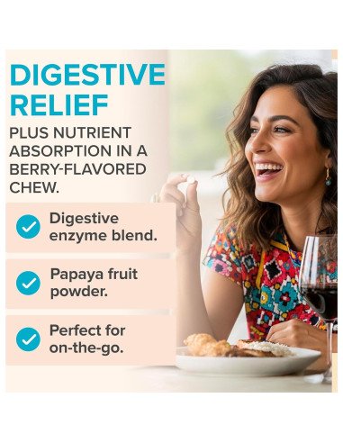 Enzimas Masticables de Papaya Zenwise - 30 Tabletas Digestivas