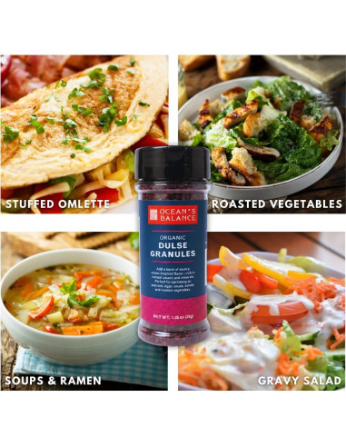 Gránulos de Dulse Ocean's Balance 35.4g - Alga Vegana y Sin Gluten