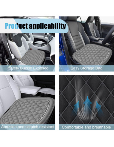 Funda de Asiento de Coche Transpirable BDZMC Universal Gris