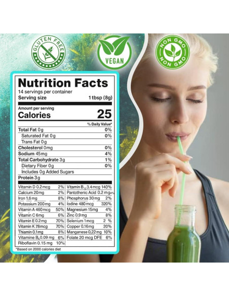 Polvo de Batido Detox Ocean's Balance 113.4 g - Superalimentos Orgánicos