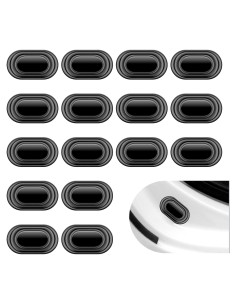 Amortiguadores de Puerta SLIMI 16 PCS Silicona Anticolisión Negro