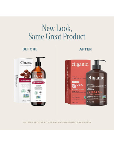 Aceite de Jojoba Cliganic 227g 100% Puro Natural para Piel y Cabello