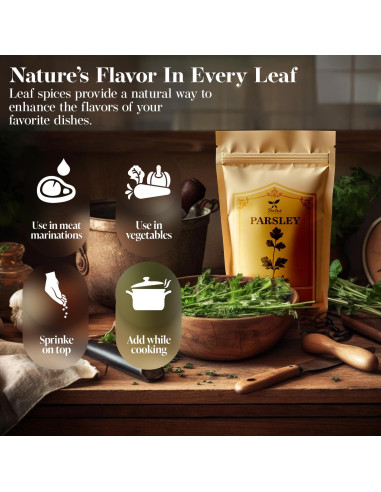 Copos de Perejil Seco Shrida Foods 340g - Sin Gluten, No OGM