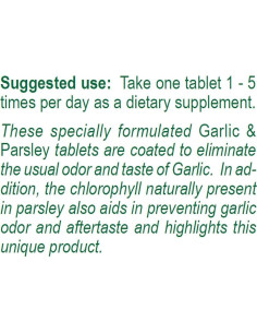 Ajo Plus Perejil Hillestad - 110 Tabletas 400mg Ajo 2