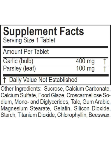Ajo Plus Perejil Hillestad - 110 Tabletas 400mg Ajo