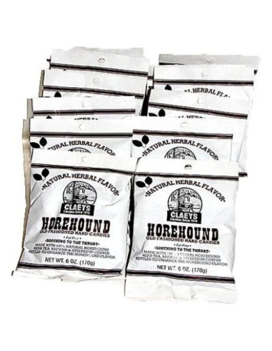 Dulces Duros Claeys Horehound - Caja de 12 bolsas de 170 g