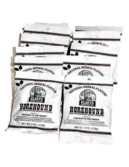 Dulces Duros Claeys Horehound - Caja de 12 bolsas de 170 g