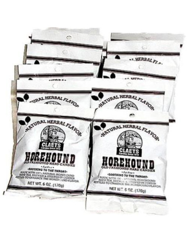 Dulces Duros Claeys Horehound - Caja de 12 bolsas de 170 g