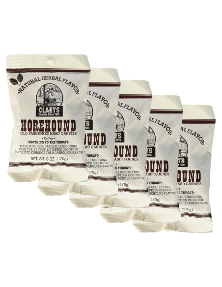 Caramelos Duro Antiguo Claeys Horehound 850 Gramos Paquete de 5