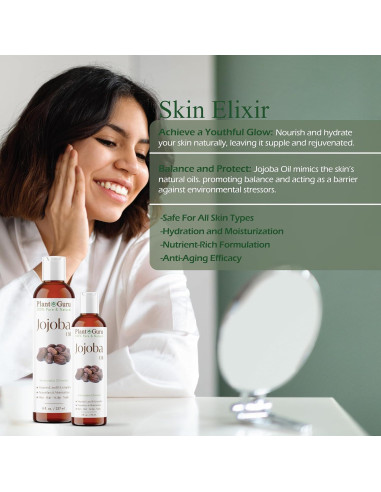 Aceite de Jojoba 236 ml Prensado en Frío 100% Puro Hidratante