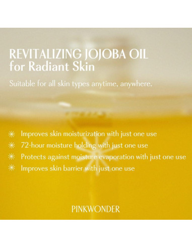 Aceite de Jojoba Orgánico PINKWONDER 10ml - Hidratante Facial