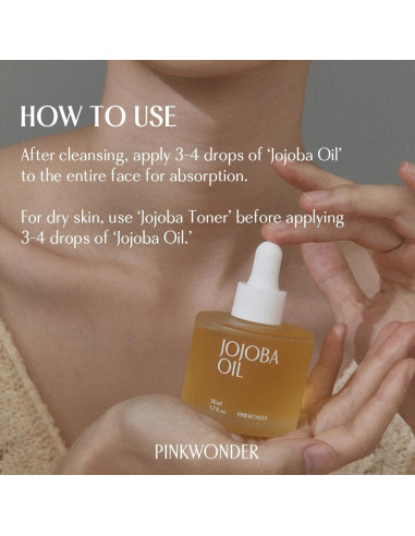 Aceite de Jojoba Orgánico PINKWONDER 10ml - Hidratante Facial