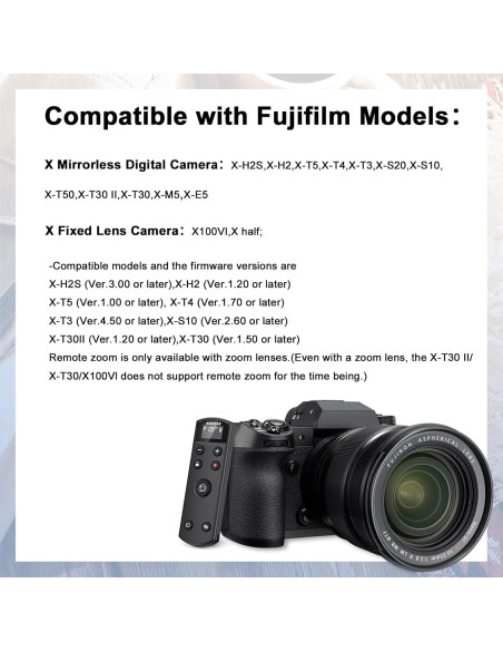 Control Remoto Inalámbrico AODELAN para Fujifilm - Negro