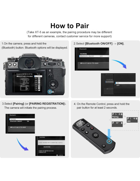 Control Remoto Inalámbrico AODELAN para Fujifilm - Negro