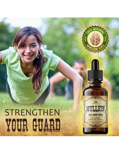 Gotas de Mullein Herbalicious 59.15 ml - Suplemento Pulmones