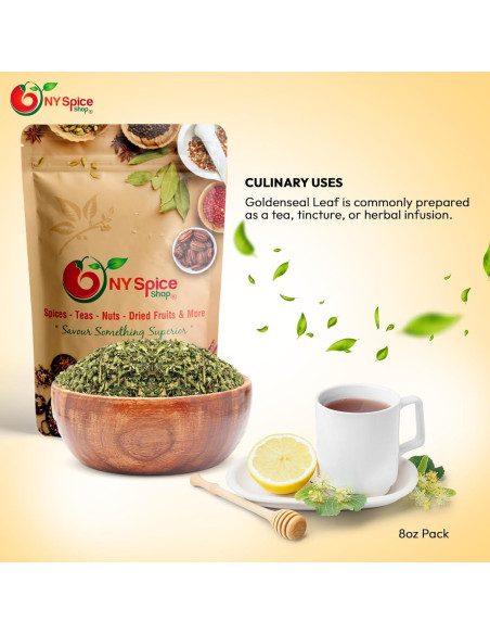 Hoja de Goldenseal Cortada y Tamizada NY Spice Shop 56.7g