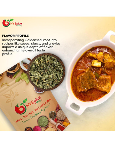 Hoja de Goldenseal Cortada y Tamizada NY Spice Shop 56.7g