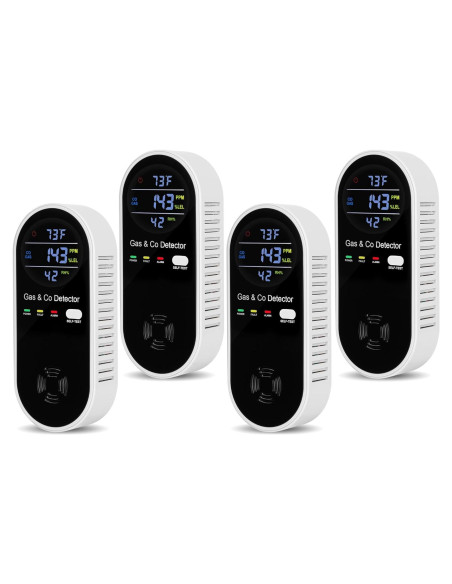 4 Detectores de Monóxido de Carbono Enchufables Lunarlipes KH158