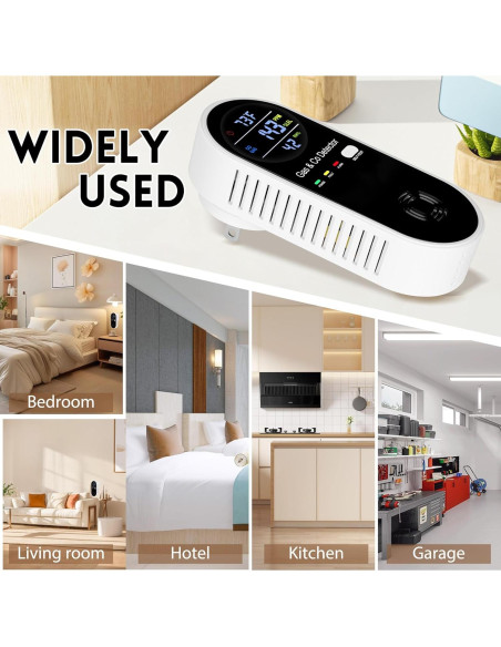 4 Detectores de Monóxido de Carbono Enchufables Lunarlipes KH158