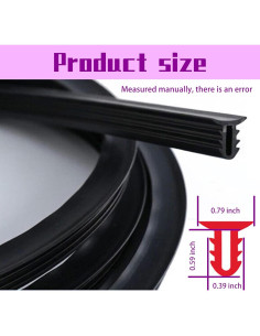 Tira de Sellado de Goma UGSHY 2 Metros para Automóvil Negro 2