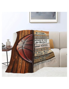 Manta de Franela Cálida Banonaty Baloncesto 100x125 cm