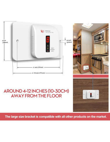 Detector de Gas Propano Leakbee R601 - Alarma Digital 12V CC