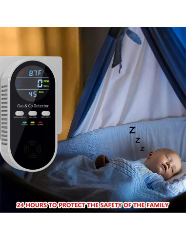 Detector de Monóxido de Carbono y Gas Natural YDAXUN KH168 5 en 1