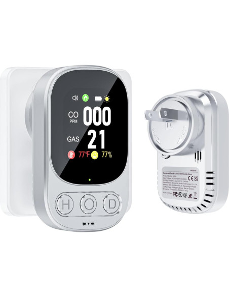Detector de Monóxido de Carbono 4-en-1 ByAnciel HD08 - Pantalla Digital