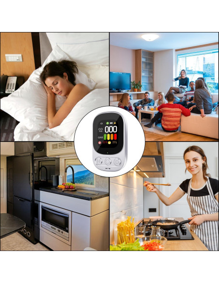 Detector de Monóxido de Carbono 4-en-1 ByAnciel HD08 - Pantalla Digital