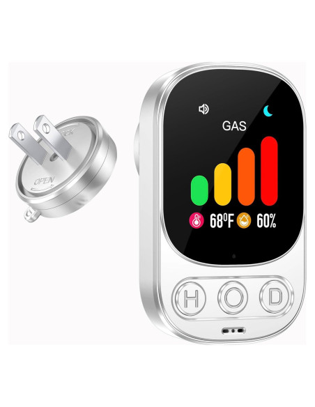 Detector de Gas Natural HISHELL HD05 3 en 1 con Alarma 85dB