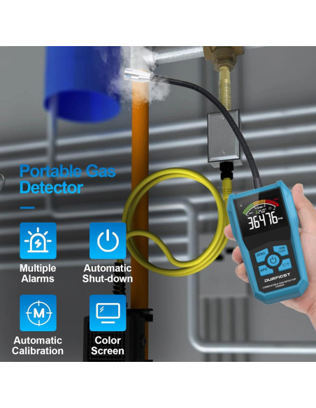 Detector de Gas Natural DURFICST Portátil con Alarma Sonora
