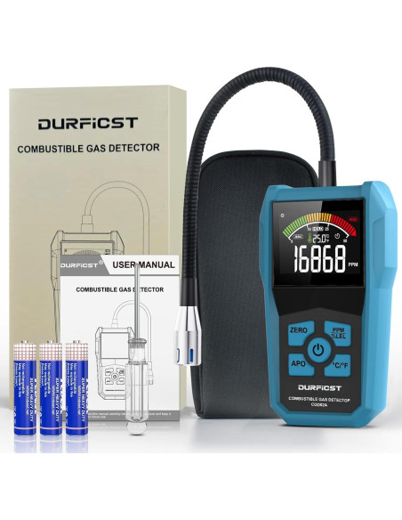 Detector de Gas Natural DURFICST Portátil con Alarma Sonora