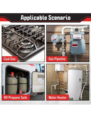 Detector de Fugas de Gas Natural Stalwart Portátil Recargable