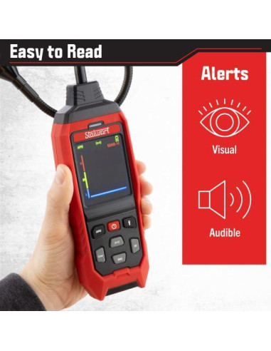 Detector de Fugas de Gas Natural Stalwart Portátil Recargable