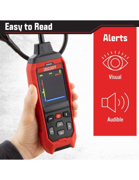 Detector de Fugas de Gas Natural Stalwart Portátil Recargable