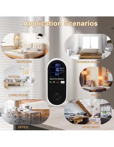 Detector de Gas Natural y Monóxido de Carbono Hembisen KH-158