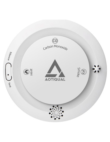 Detector de Humo y Monóxido de Carbono AOTIQUAL 3-en-1