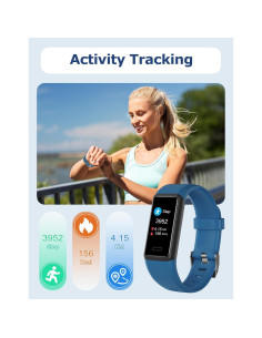 Rastreador de Fitness Cloudpoem S3 Azul con Monitor Cardíaco IP68 2