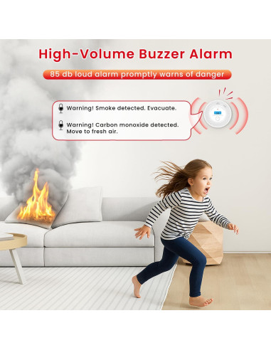 Detector de Humo y Monóxido de Carbono Alertlink VCS62 10 Años