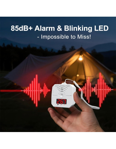 Paquete de 2 Detectores de Monóxido de Carbono Pumwry